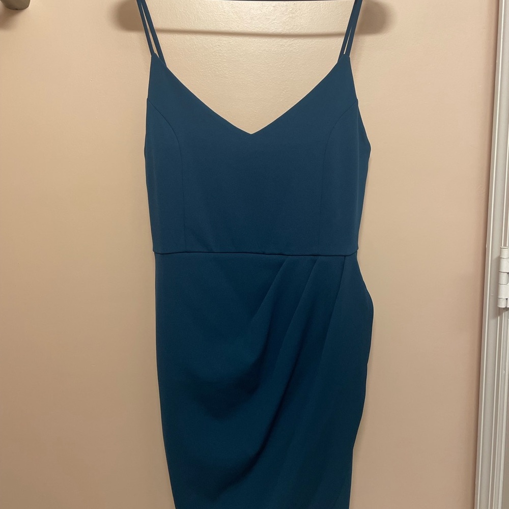 Lulu's Deep Teal Mini Dress